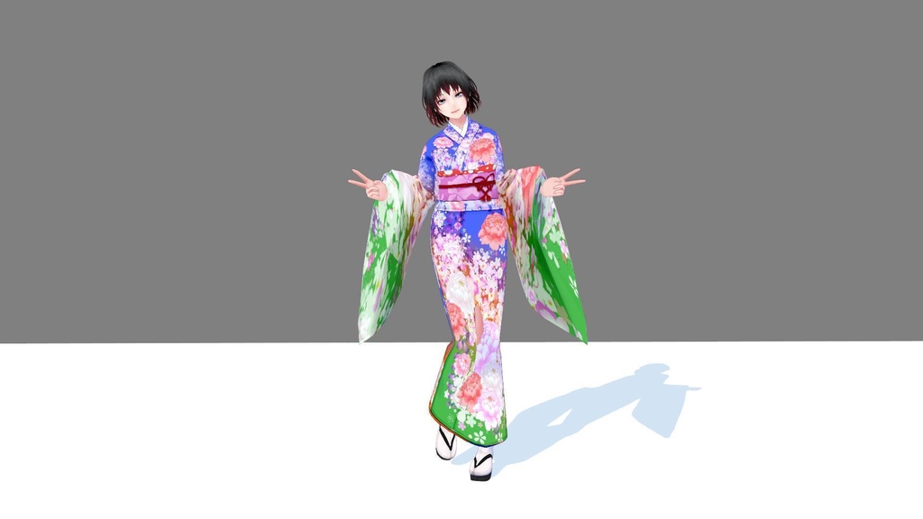 VRMお人形遊び用ポーズ集(その3/着物専用ポーズ集)