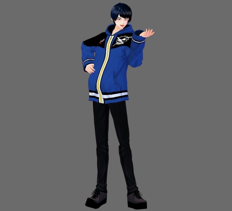 【Vroid】ファッション治安悪パーカー(無料版あり/男女兼用/4パターン6色・24着)