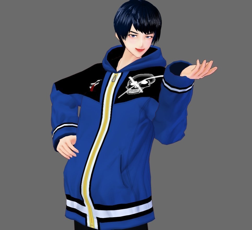 【Vroid】ファッション治安悪パーカー(無料版あり/男女兼用/4パターン6色・24着)