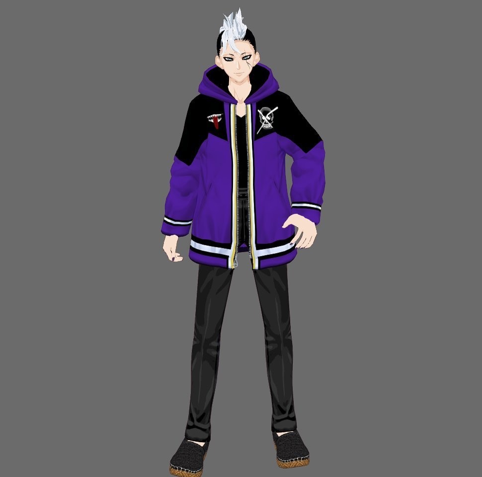 【Vroid】ファッション治安悪パーカー(無料版あり/男女兼用/4パターン6色・24着)