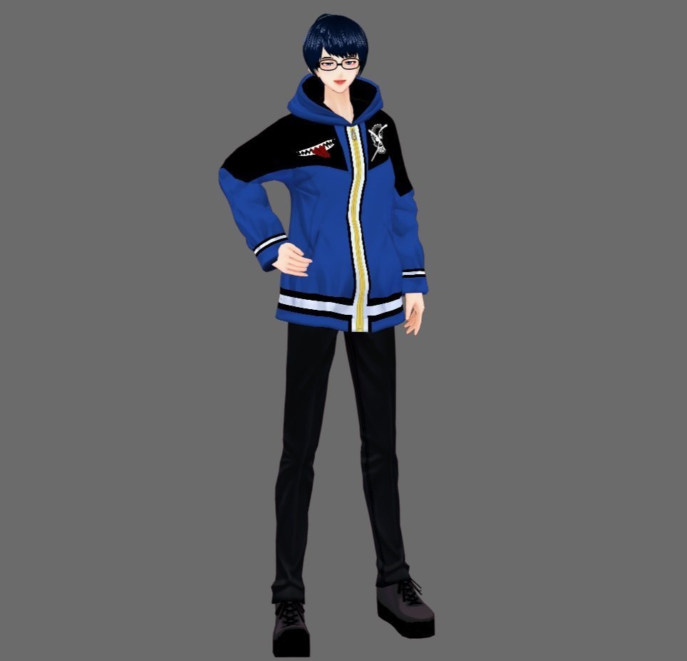 【Vroid】ファッション治安悪パーカー(無料版あり/男女兼用/4パターン6色・24着)