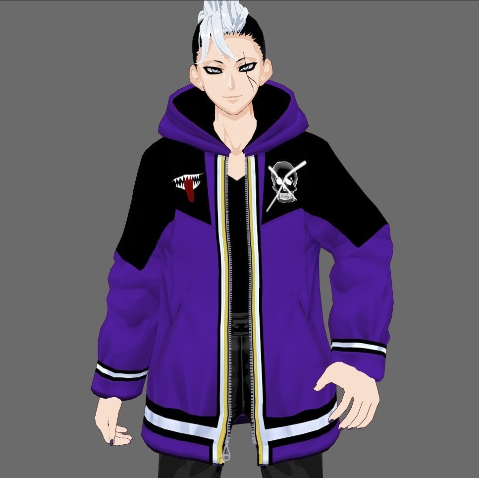 【Vroid】ファッション治安悪パーカー(無料版あり/男女兼用/4パターン6色・24着)