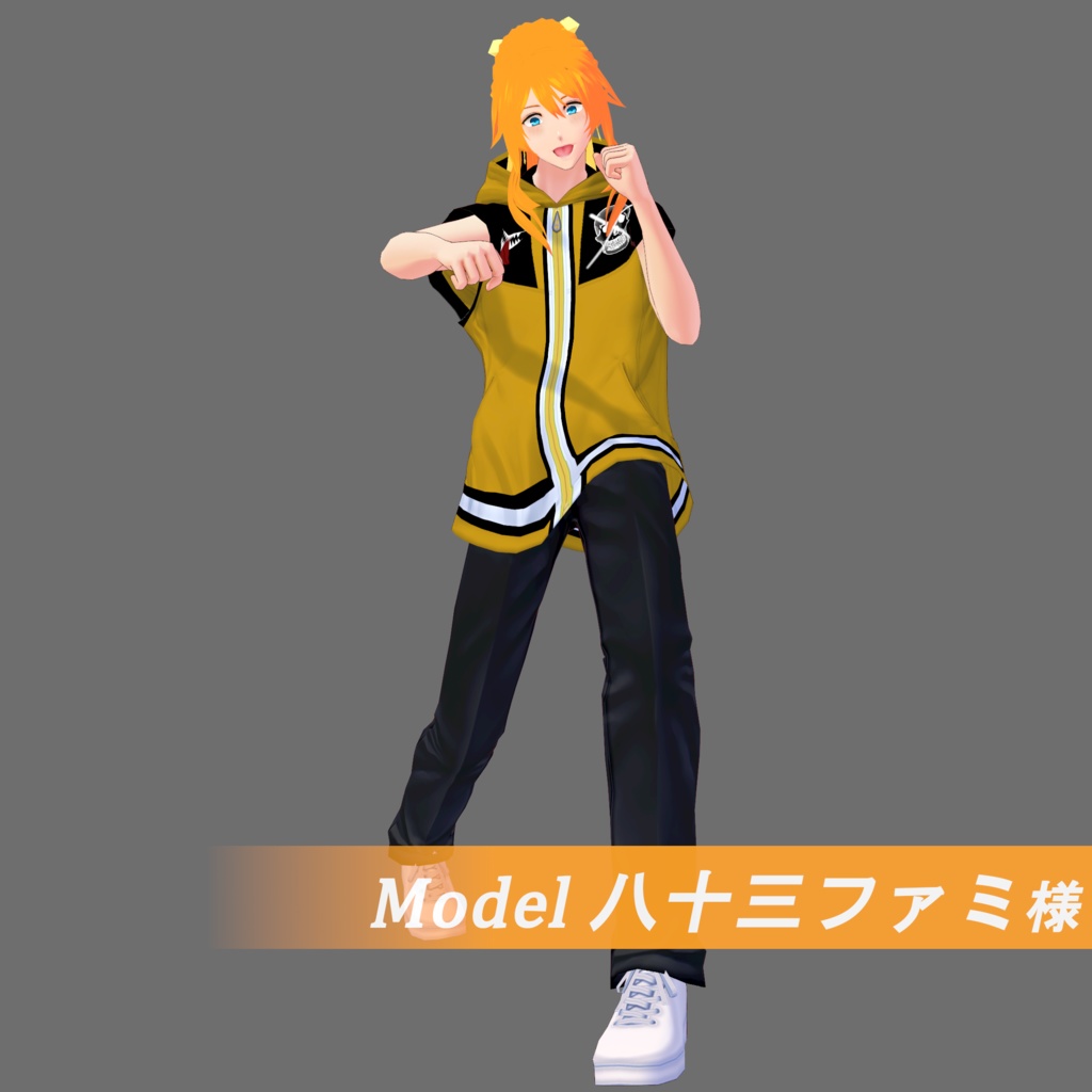 【Vroid】ファッション治安悪パーカー(無料版あり/男女兼用/4パターン6色・24着)