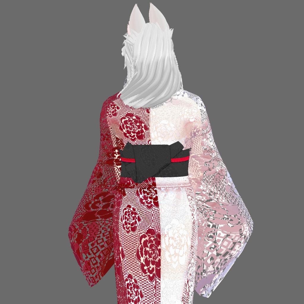 【Vroid】レース浴衣(無料版あり/女性・女装用/9着入り)