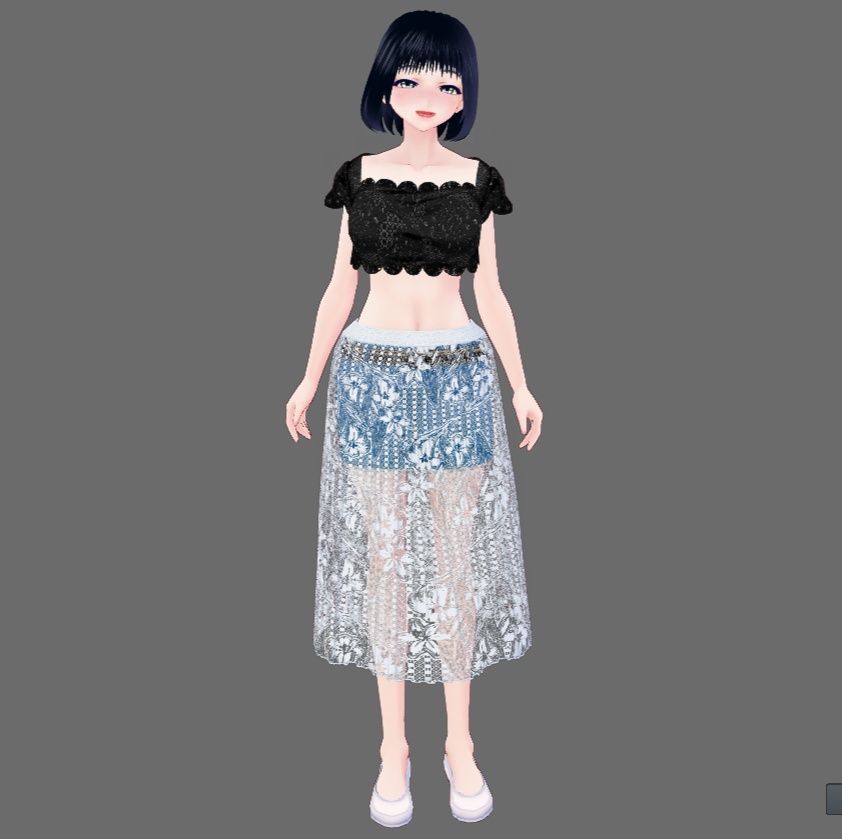 【Vroid】レースセパレートドレス(7色入り)