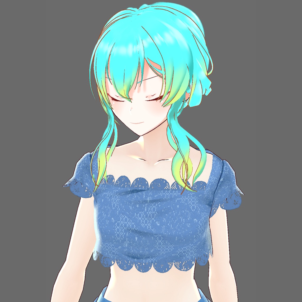 【Vroid】レースセパレートドレス(7色入り)