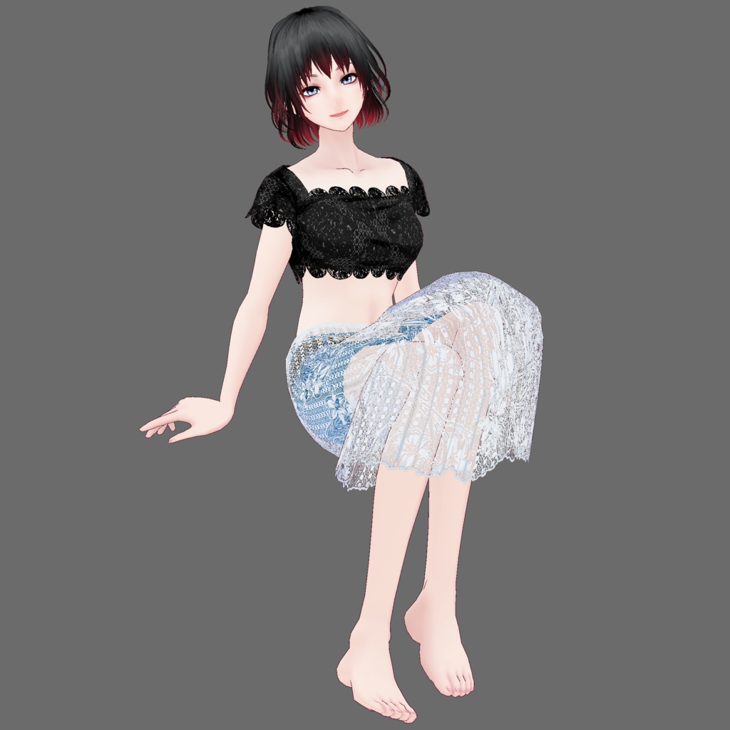 【Vroid】レースセパレートドレス(7色入り)