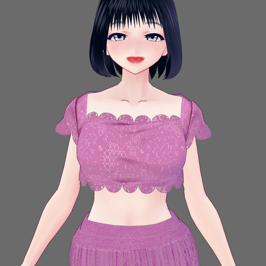 【Vroid】レースセパレートドレス(7色入り)