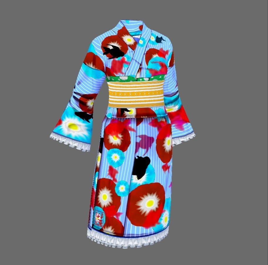 【Vroid】THX1000↑❤FREE浴衣(YUKATA)