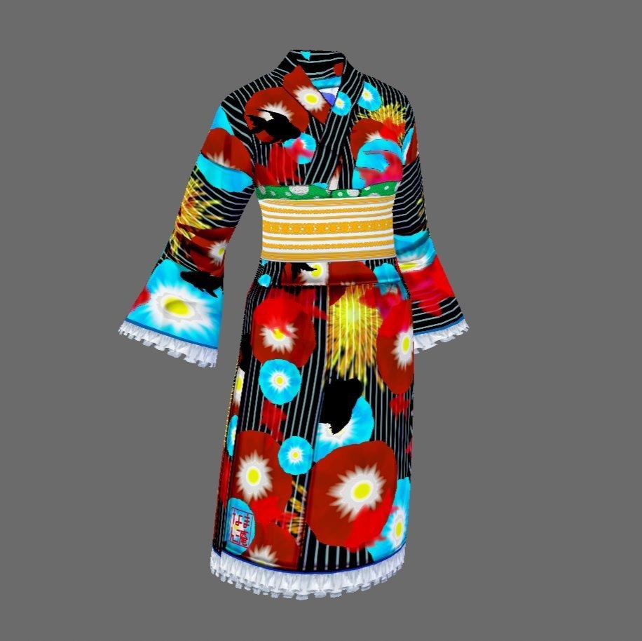 【Vroid】THX1000↑❤FREE浴衣(YUKATA)