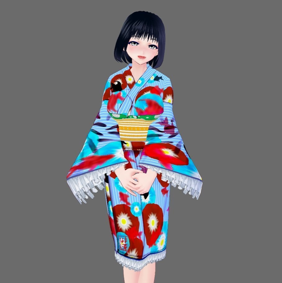 【Vroid】THX1000↑❤FREE浴衣(YUKATA)