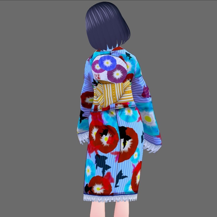 【Vroid】THX1000↑❤FREE浴衣(YUKATA)