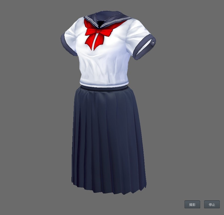 【Vroid】セーラー服(男女兼用/レザー&ツイードジャケット付)