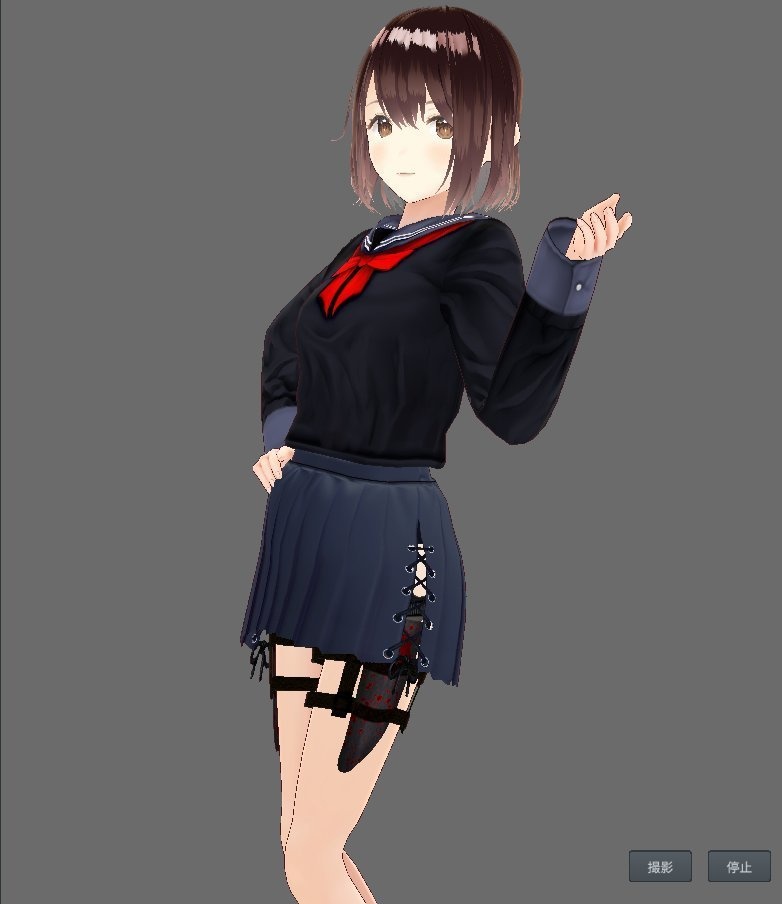 【Vroid】セーラー服(男女兼用/レザー&ツイードジャケット付)