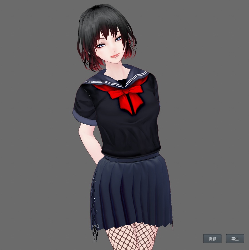 【Vroid】セーラー服(男女兼用/レザー&ツイードジャケット付)