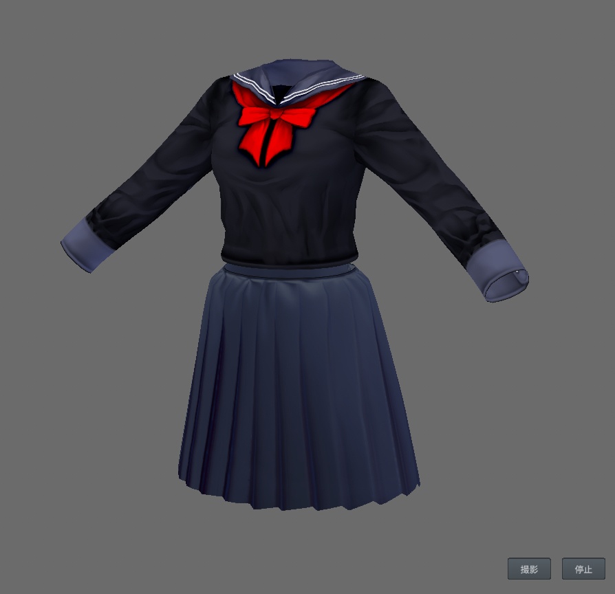 【Vroid】セーラー服(男女兼用/レザー&ツイードジャケット付)