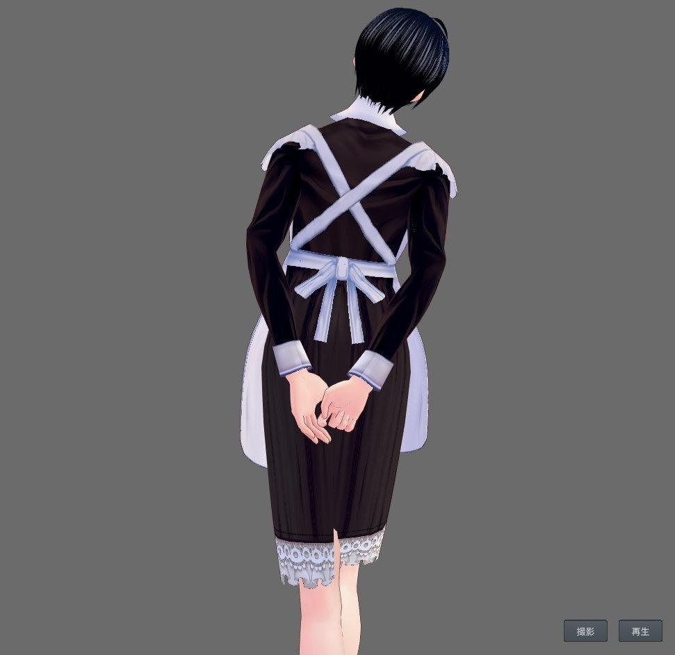 【Vroid】男女兼用メイド服(血塗れ版アリ)