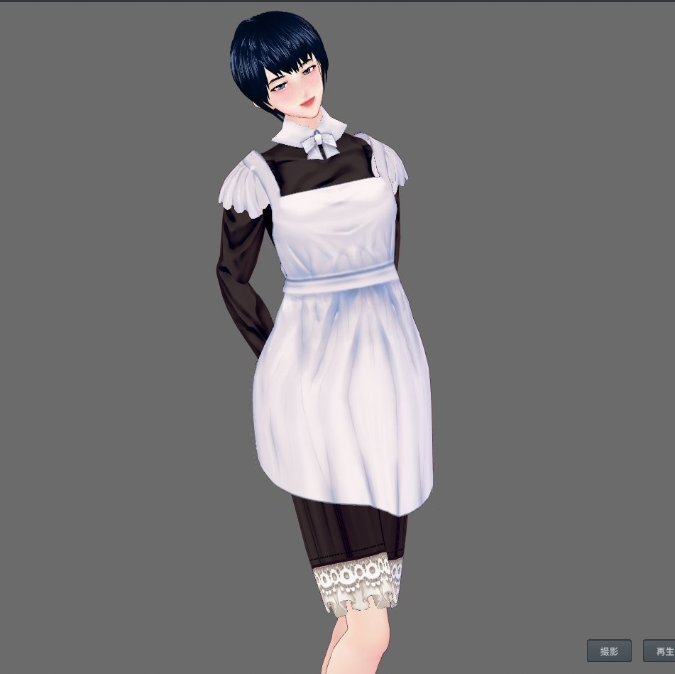 【Vroid】男女兼用メイド服(血塗れ版アリ)