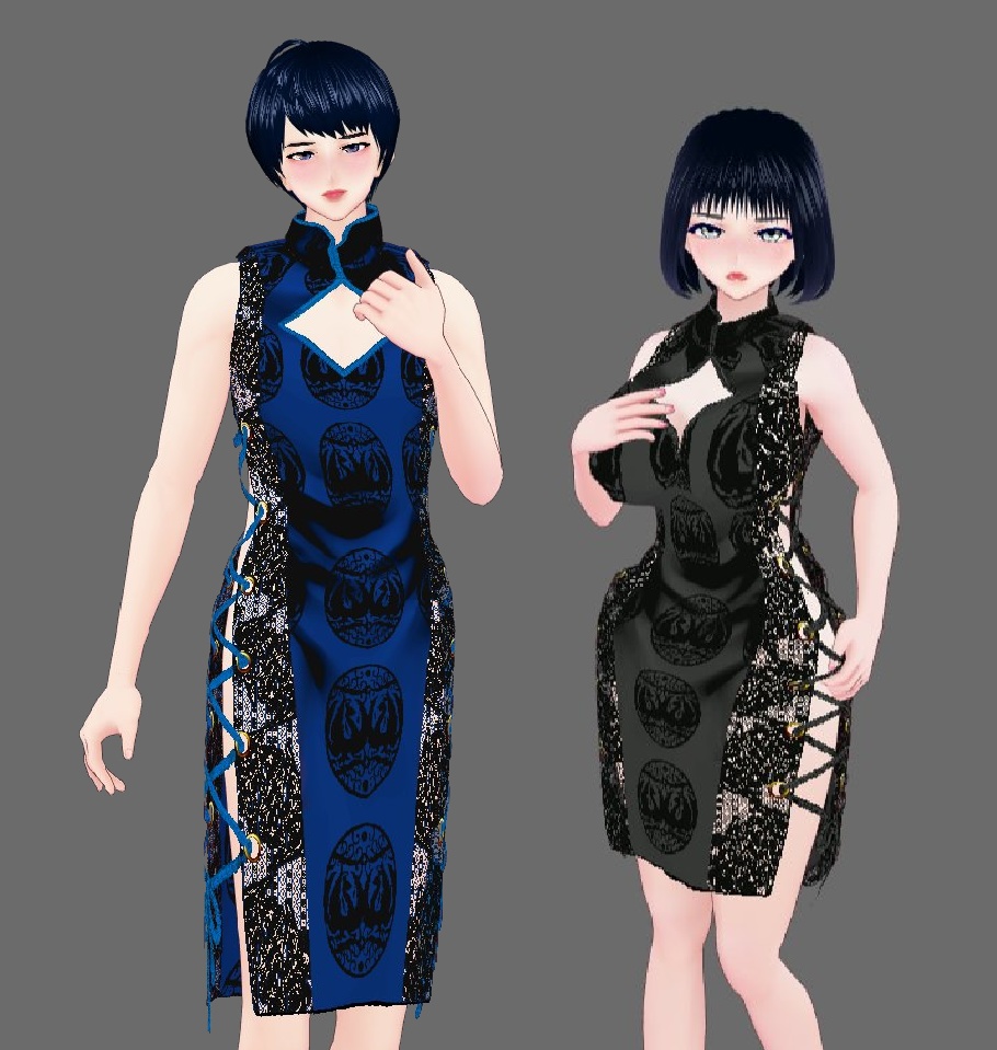 【Vroid】着れるもんなら着てみろチャイナ(男女兼用/無料版アリ)