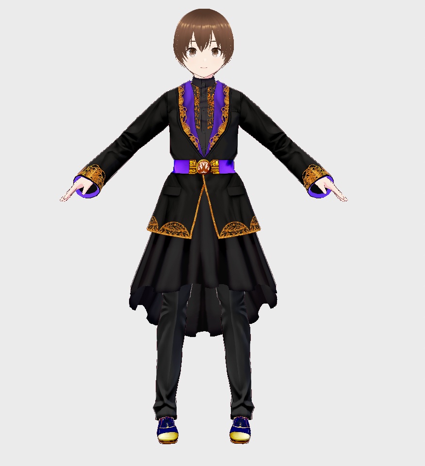 【Vroid】ローブ付きシャツワンピース(男女兼用/正式版のみ)