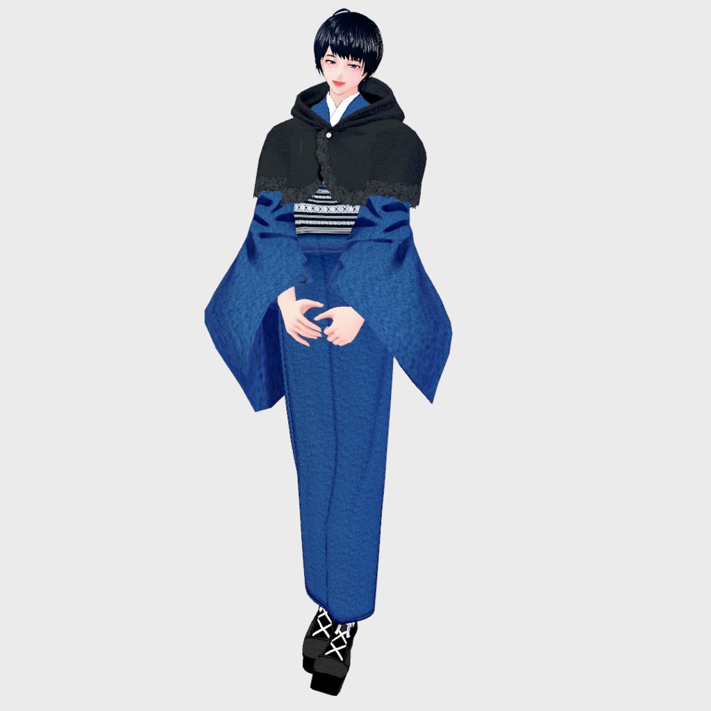 【Vroid】着物用ケープ【女性/女装用/正式版】