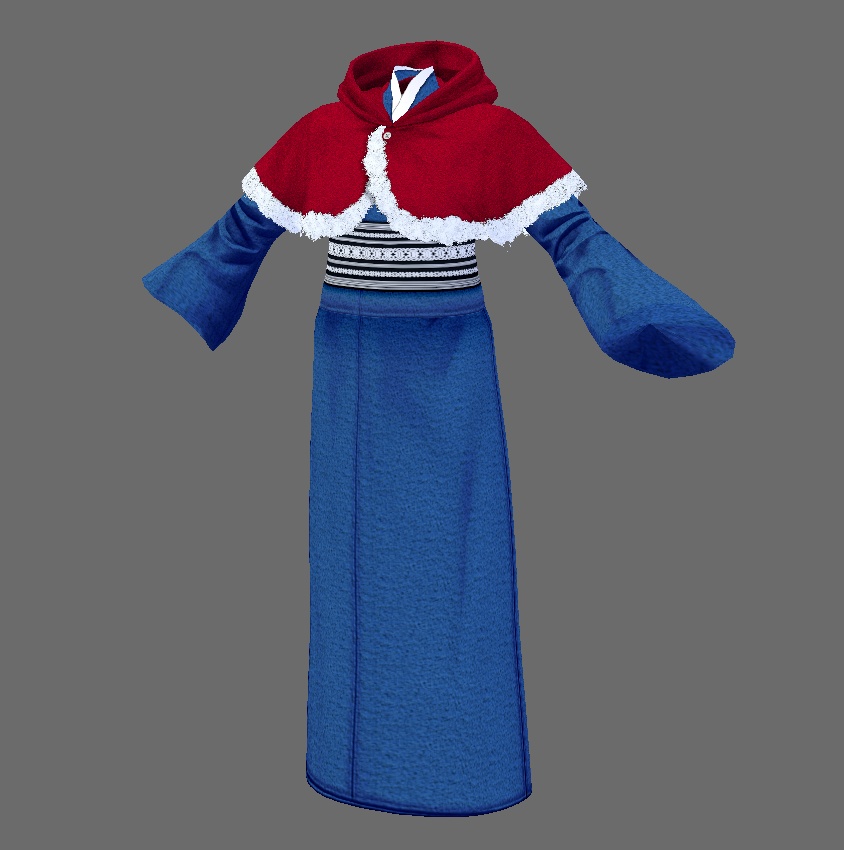 【Vroid】着物用ケープ【女性/女装用/正式版】