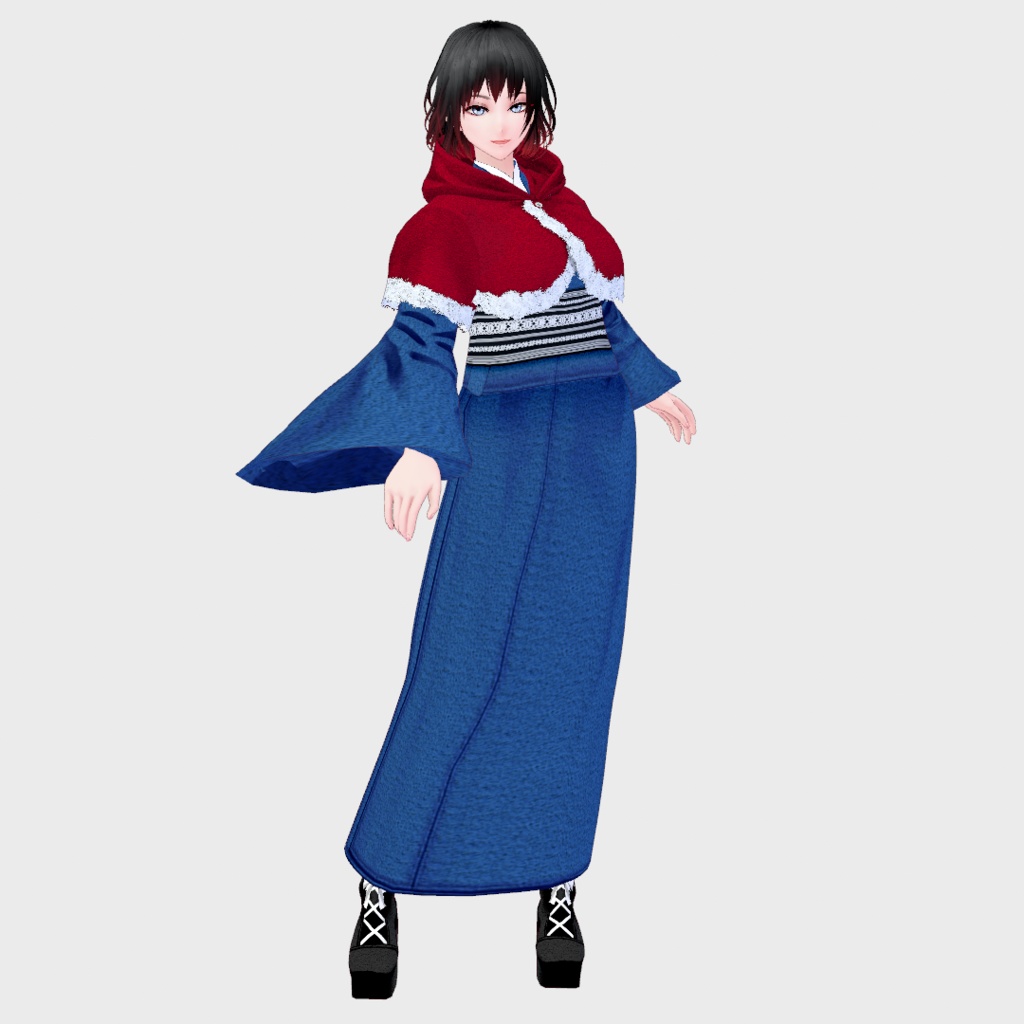 【Vroid】着物用ケープ【女性/女装用/正式版】