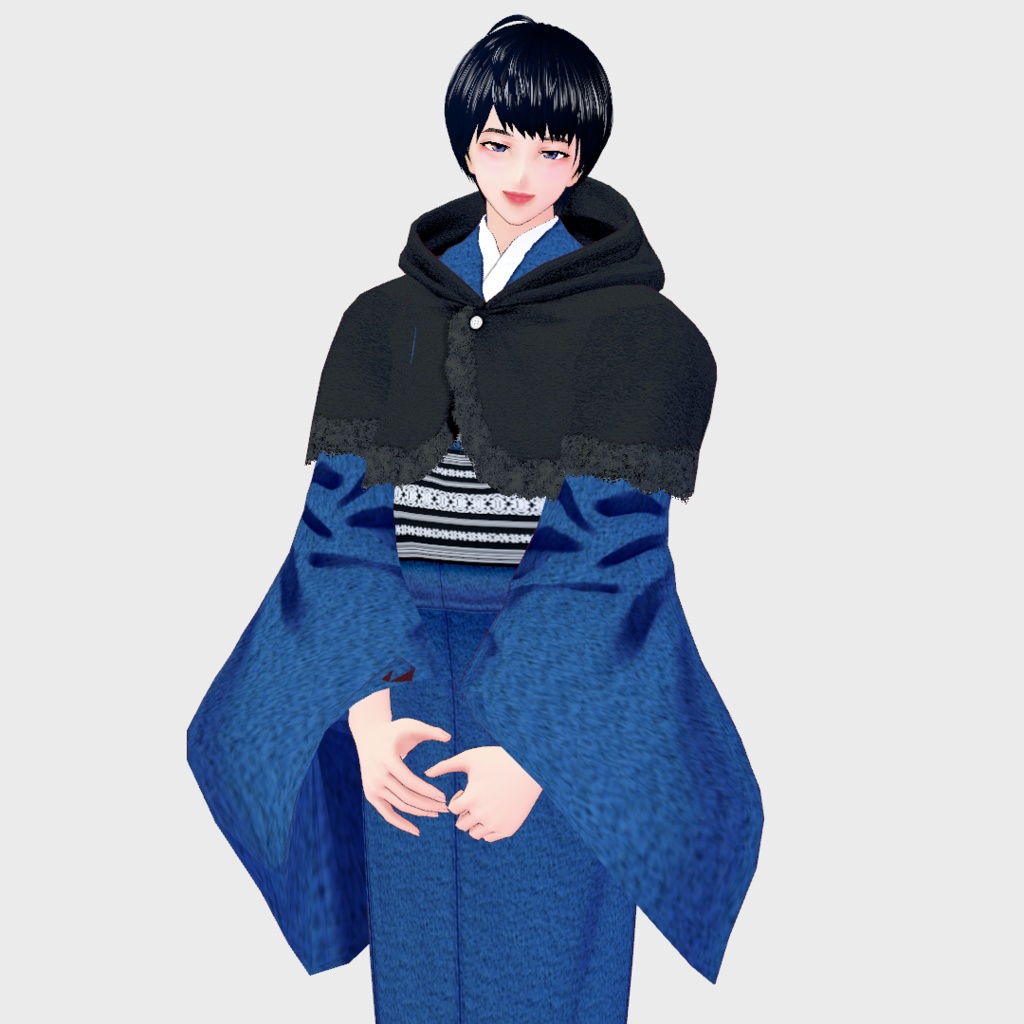 【Vroid】着物用ケープ【女性/女装用/正式版】