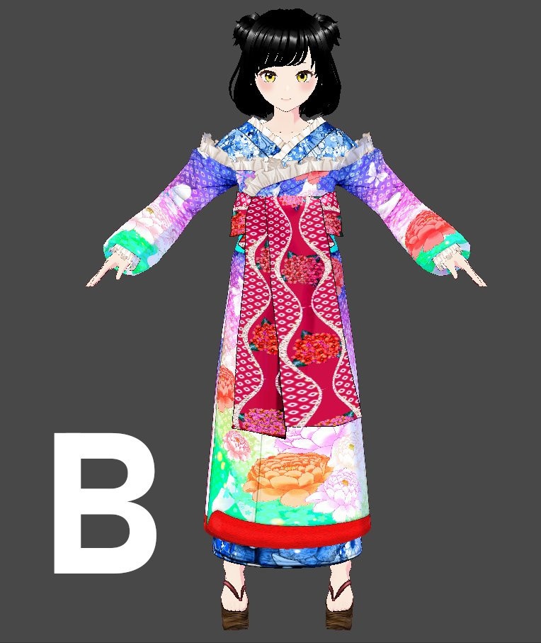 【Vroid】モダン花魁風スタイル【女性/女装用/正式版】