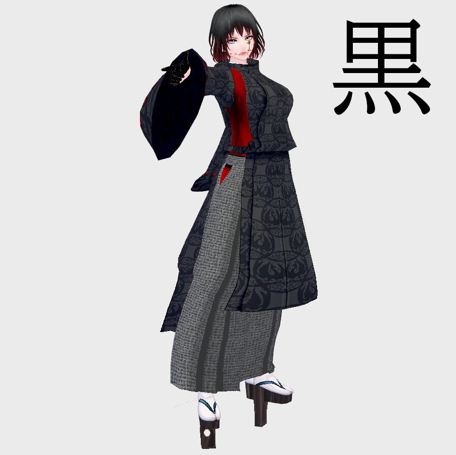 【Vroid】一本歯高下駄風【男女兼用/正式版】