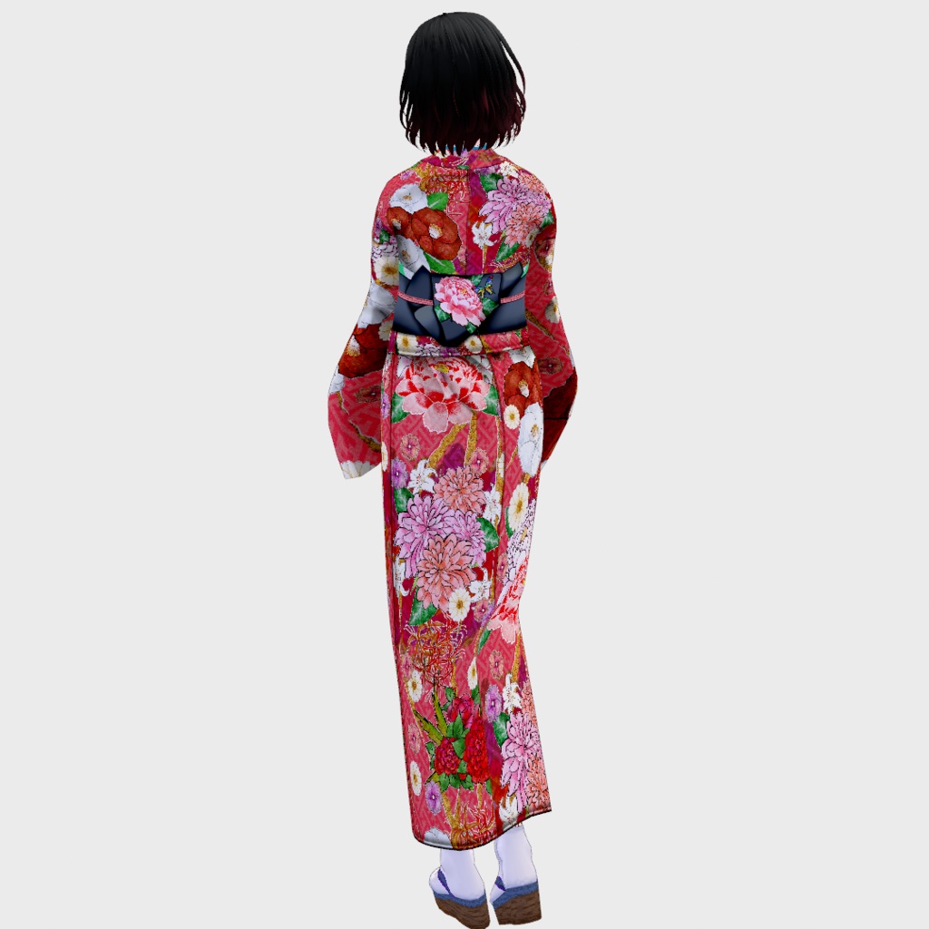 【Vroid】アンティーク風着物【女性・女装用/正式版】