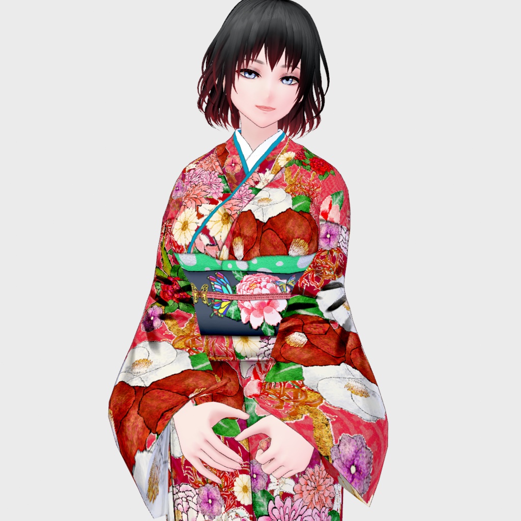 【Vroid】アンティーク風着物【女性・女装用/正式版】