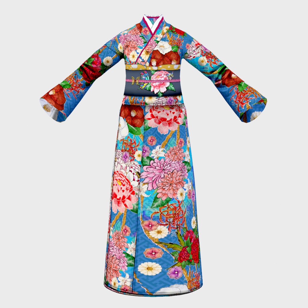 【Vroid】アンティーク風着物【女性・女装用/正式版】