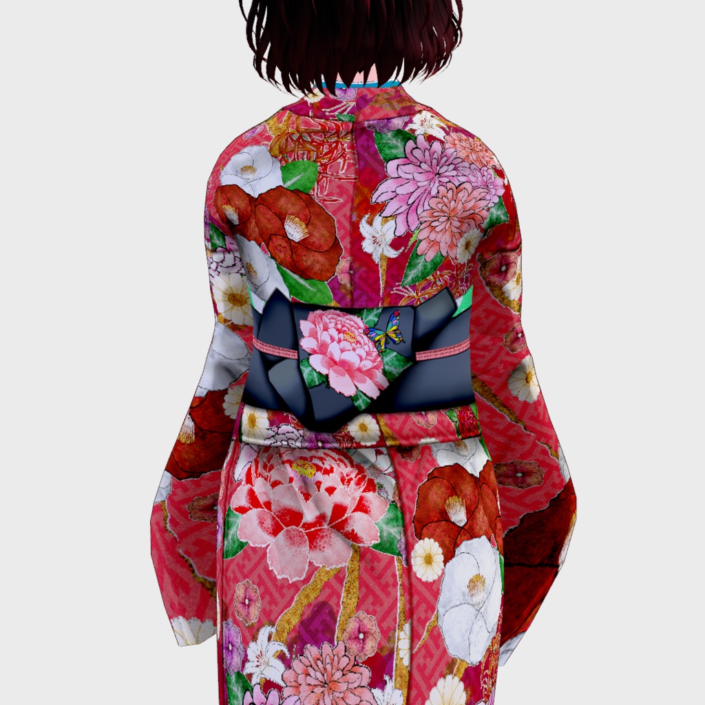 【Vroid】アンティーク風着物【女性・女装用/正式版】