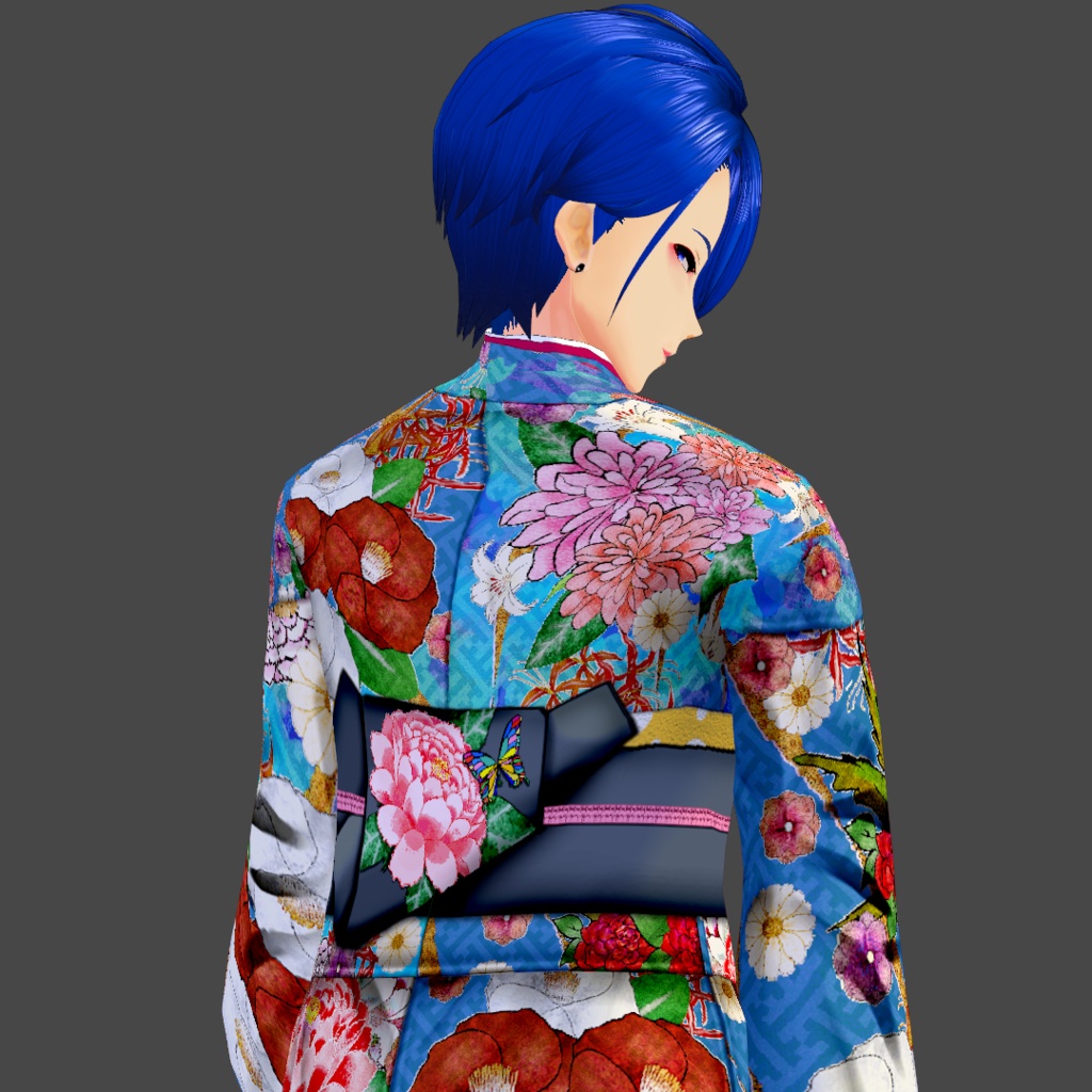 【Vroid】アンティーク風着物【女性・女装用/正式版】