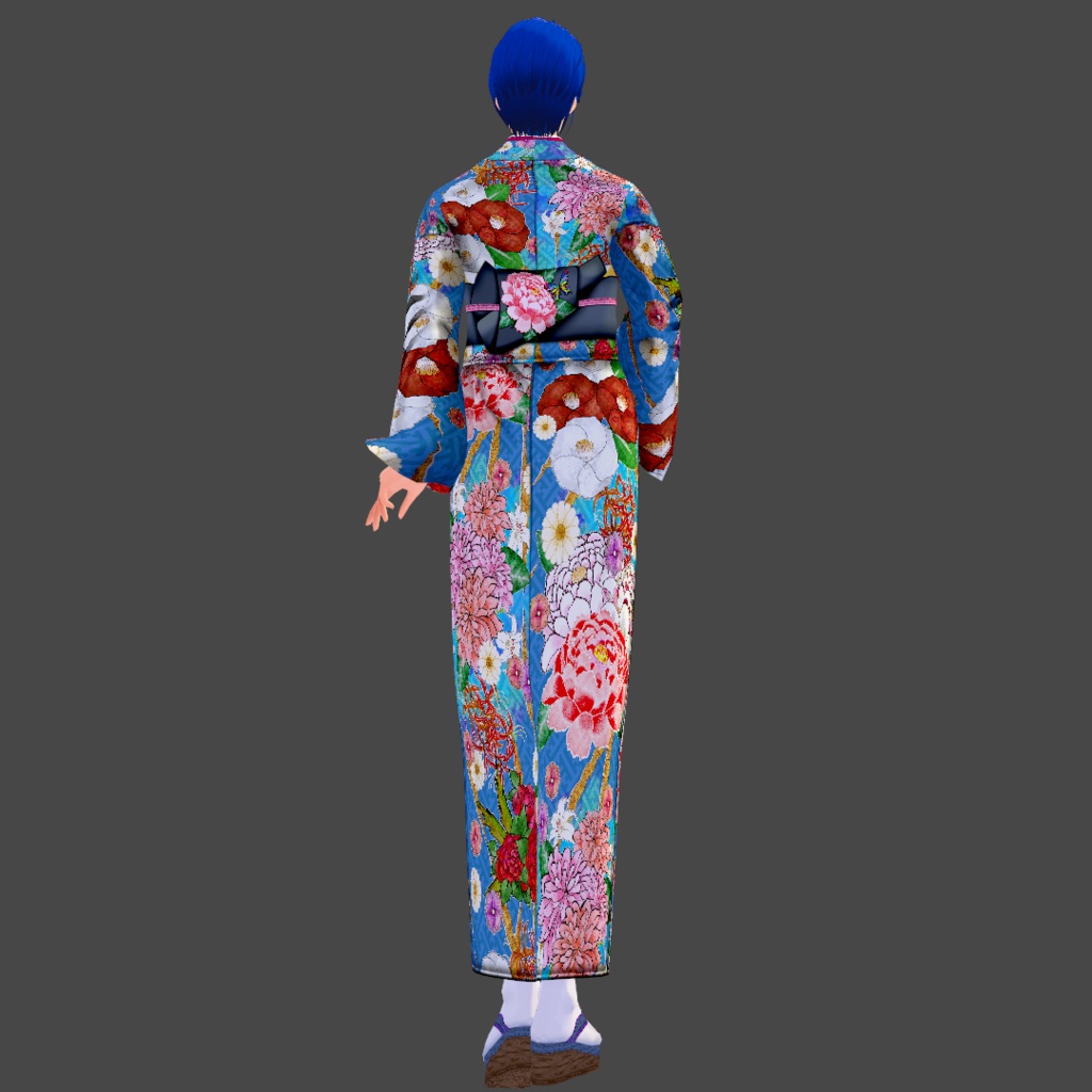 【Vroid】アンティーク風着物【女性・女装用/正式版】