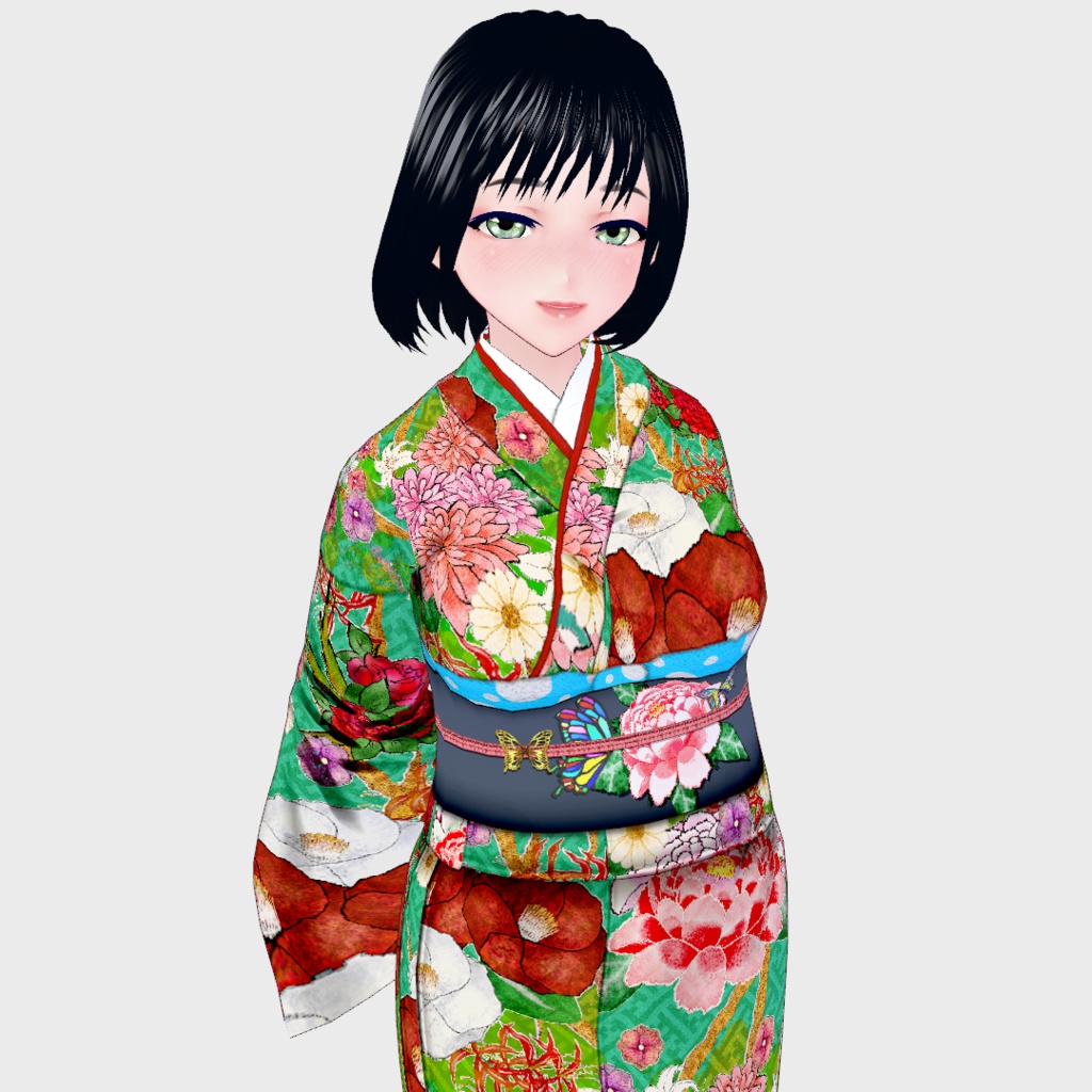 【Vroid】アンティーク風着物【女性・女装用/正式版】