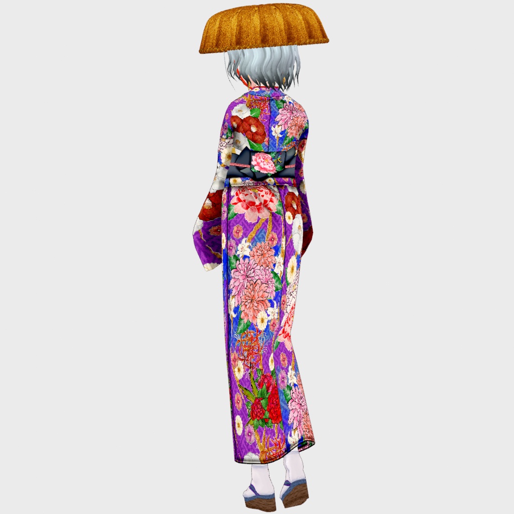 【Vroid】アンティーク風着物【女性・女装用/正式版】