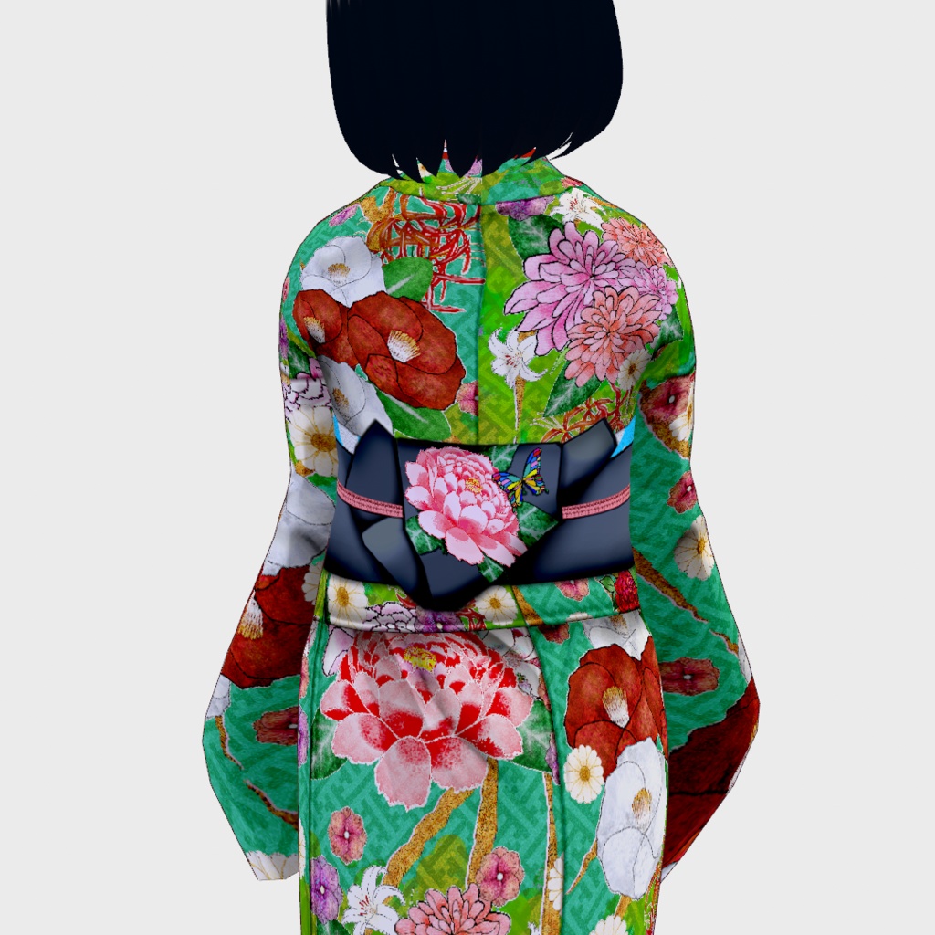 【Vroid】アンティーク風着物【女性・女装用/正式版】