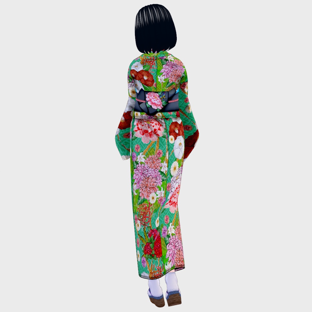 【Vroid】アンティーク風着物【女性・女装用/正式版】