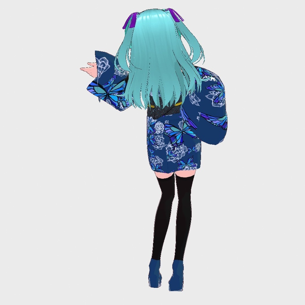 【Vroid】パーツセレクト・オフショル浴衣【女性・女装用/正式版】