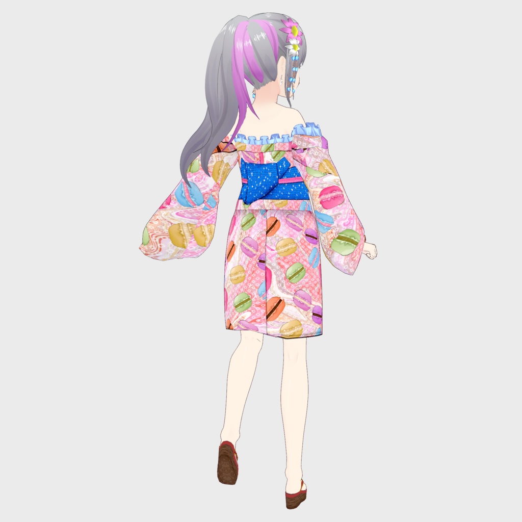 【Vroid】パーツセレクト・オフショル浴衣【女性・女装用/正式版】