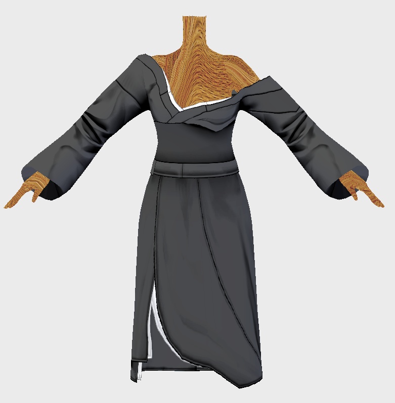 【Vroid】湯けむり脱げかけ浴衣【女性・女装用/正式版】