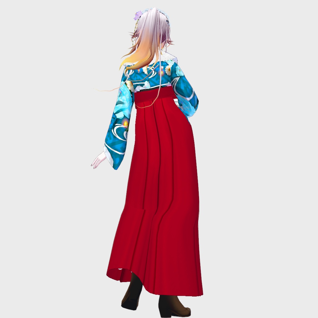 【Vroid】花咲く着物セット【女性・女装用/正式版】