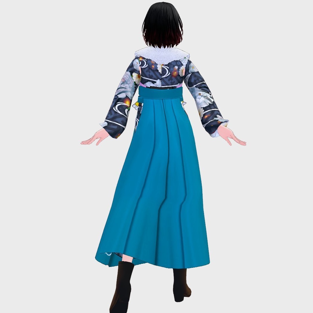 【Vroid】花咲く着物セット【女性・女装用/正式版】