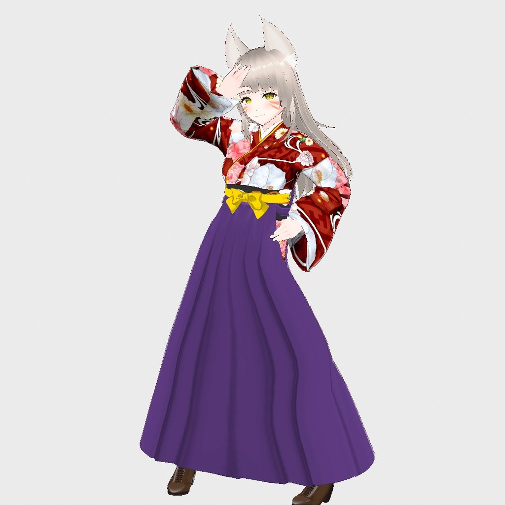 【Vroid】花咲く着物セット【女性・女装用/正式版】