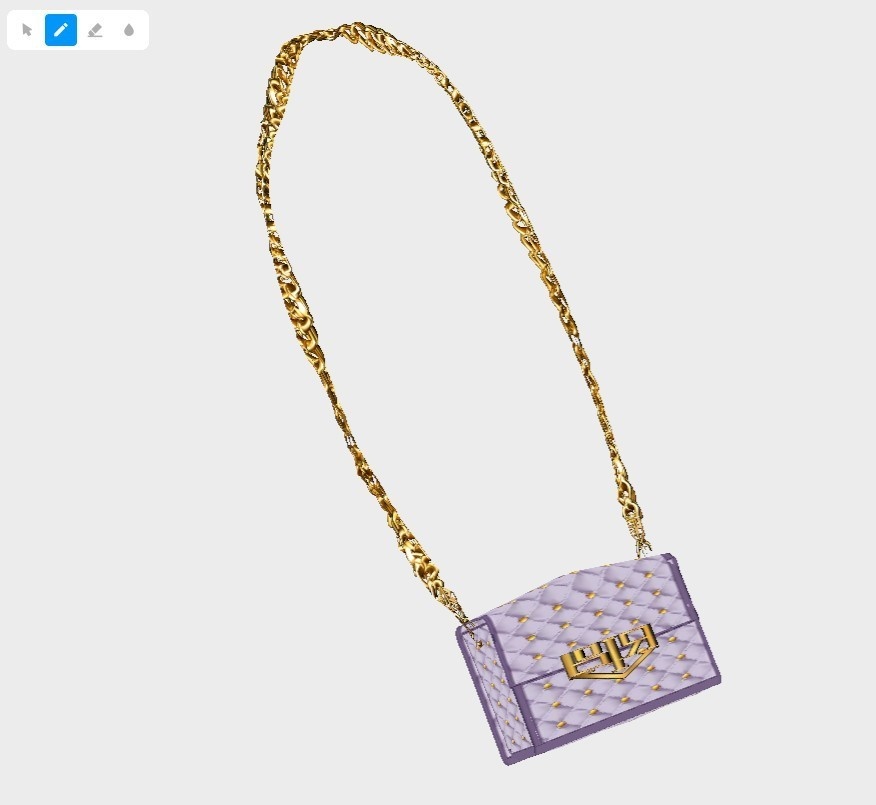 【Vroid】レザーキルティングショルダーミニバッグ【正式版/Ringo式スクリプト使用】