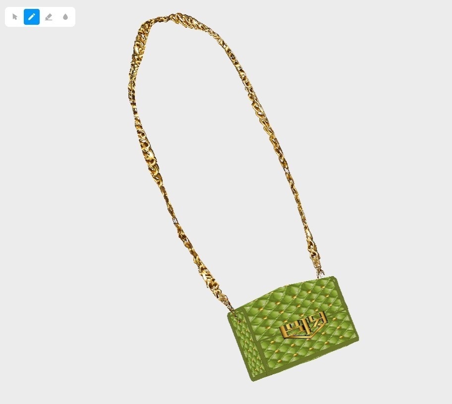 【Vroid】レザーキルティングショルダーミニバッグ【正式版/Ringo式スクリプト使用】