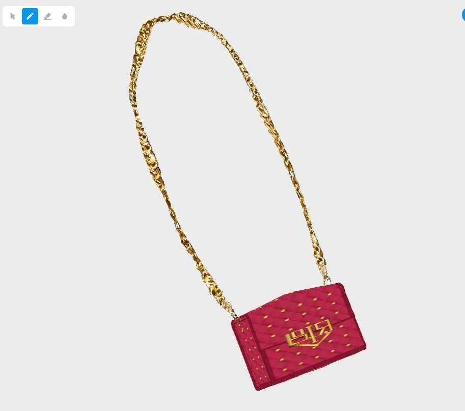 【Vroid】レザーキルティングショルダーミニバッグ【正式版/Ringo式スクリプト使用】