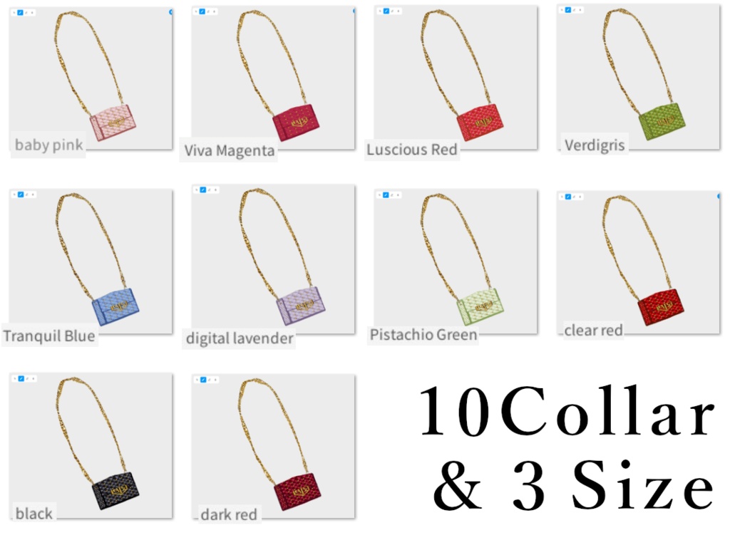 【Vroid】レザーキルティングショルダーミニバッグ【正式版/Ringo式スクリプト使用】